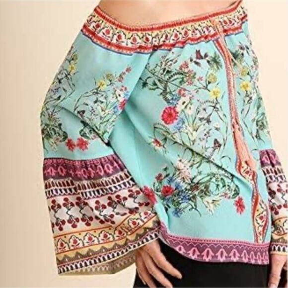 UMGEE Straight Off the Runway Off the Shoulder Top boho chic - Picture 2 of 15